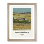 The Harvest By Vincent Van Gogh Exhibition Museum Painting Framed Wall Art Print, Ready to Hang Picture for Living Room Bedroom Home Office Décor, Oak A4 (34 x 25 cm)