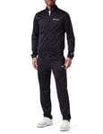 Champion Men's Legacy Icons Tracksuits-Small Script Logo Special Polywarpknit High-Neck Full-Zip, Black, M