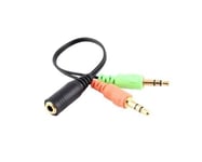 HEADPHONE AUDIO MICROPHONE MIC-IN SPLITTER TO PC ADAPTER FOR RAZER BLACKSHARK