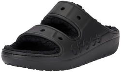 Crocs Unisex Baya Cozzzy Sandal, Black, 9 UK