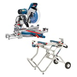 BOSCH MACHINES Scie à onglet radiale 0615990EH4 - GCM 12 GDL Professional + Support de travail GTA 2500 W