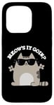 Coque pour iPhone 15 Pro Jeu de mots amusant pour chats Meow's It Going