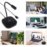 YANMAI - Desktop mikrofon - USB tilslutning - Til møder, præsentation, PC - Sort