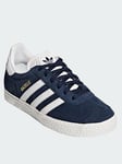 adidas Originals Unisex Kids Gazelle Trainers - Navy, Navy/White, Size 10 Younger