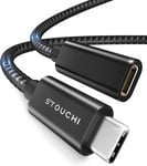 Câble d'Extension USB C 1M,Nouvelle Version TypeC 3.2 Mâle vers Femelle Charge Rapide et Transfert de Données Audio pour Galaxy Tab S8,Pad,M1 M2 Mac Mini/Pro,Galaxy S22,Chargeur Mag-Safe