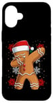 iPhone 16 Plus Dabbing Christmas Gingerbread Man Dab Ugly Xmas Sweater Case