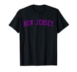 New Jersey NJ Varsity Style Garden State Throwback Purple T-Shirt