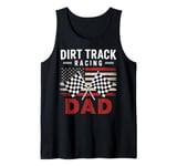 Dirt Track Racing Dad US Flag Gift For Fathers Day Tank Top