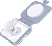 Choetech-Lader Choetech T323 2-I-1 Trådløs Induktiv Lader, Magsafe & Mfi (Grå)