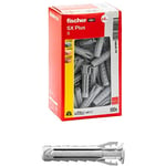 Fischer 100 chevilles SX Plus 8 x 40 mm pour mur plein, brique perforée, maçonnerie, béton, pour la fixation de lustres, meubles, armoires, étagères, 567608