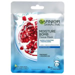 6 x Garnier Skin Active Moisture Bomb Tissue Mask Pomegranate + Hyaluronic Acid