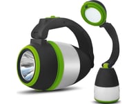 Maclean 3-I-1 Led-Lampa, Camping, Skrivbord, Ficklampa, 1W, 60-200Lm, Kallvit 6000K, 18650 1500Mah, Powerbank-Funktion Mce298