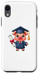 Coque pour iPhone XR Mini cochon pour remise de diplôme