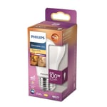 Philips ampoule LED Standard E27 100W Blanc Chaud Dépolie Verre Compatible Variateur, verre