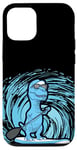 Coque pour iPhone 12/12 Pro Planche Pagaie Drôle Dinosaure Stand Up Paddle Board