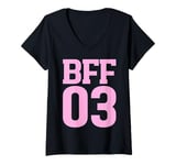 Womens BFF 03 Best Friends Matching Bestie Friendship Day For Women V-Neck T-Shirt