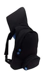 Morikukko Unisex-Adult Hooded Backpack Black Blue Backpack Black (Black Blue)