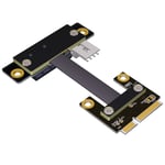 35cm R61SR Riser PCIe 1x PCI-E x1 À Mini PCIe Moitié mPCIe Riser Carte Adaptateur Coude Conception Gen3.0 Câble 8gbps Mini PCI-E 1 Pci-express