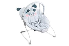 Transat balancelle MoMi GLOSSY pour bébés jusqu’à 9 kg, harnais de sécurité 3 points, cadre métallique avec pieds antidérapants, poids 1,7 kg, dimensions 58 x 49 x 53 cm