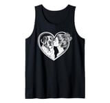 Saint Bernard Mom Dog Art Valentine's Day Heart Tank Top