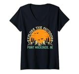 Womens Point MacKenzie, Alaska - Explore The Outdoors V-Neck T-Shirt