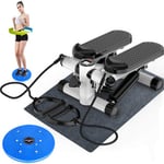 Kays Swing Stepper Fitness Step Machine Low Impact Aerobic Mini Stepper with Display machine with training tapes workout machine for home use