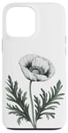 iPhone 13 Pro Max White Poppy Symbol of Peace for Gardeners Botanists Flowers Case