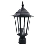 Post Pole Light Outdoor Garden Patio Driveway Yard Lantern Lamp Black Top