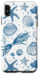 iPhone XS Max Blue Seashell Coastal Summer, Starfish, Women Case