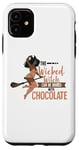 Coque pour iPhone 11 Sorcière noire drôle méchante chocolat mélanine sorcières Halloween