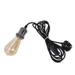 E27 Lamp Holder Hanging Light Cord With On Off Switch Pendant Lampholder UK P DT