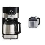 Senya SYBF-CM009 cafetière électrique programmable Smart Coffee avec pichet isotherme Inox 1.2L et sélecteur d’arômes et boutons tactiles 800W & NYA Verseuse Isotherme