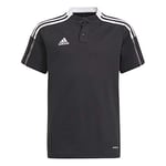 adidas Unisex Kids Tiro21 Y Polo Shirt, Black, 7 Years UK