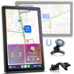 Volam 7 Pouces Ecran Carplay Voiture avec Carplay sans Fil Android Auto, écran Horizontal et Vertical, Support Magnétique, Ecran Tactile, Navigation, Siri G00gle Assistant Vocal, Mirror Link, AUX, FM