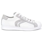 Geox Warrens Mens White Trainers - Size UK 10.5