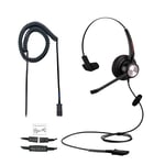 N/X Office Telephone Headset with Noise Canceling Mic, Lightweight 1 Ear Office Landline Phone Headset with Microphone for Panasonic Grandstream GXP,GRP Yealink T19P T2XP T3XP T4XP T46S IP Phone