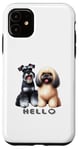 Coque pour iPhone 11 schnauzer design simple