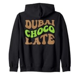 Dubai Chocolate Tee Chocolate Lover Design Apparel Pistachio Zip Hoodie