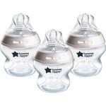 Tommee Tippee Closer To Nature Natural Start Baby Feeding Bottles 150ml, 3 Pack