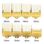 GOLD PREMIUM CLIPPER GUARDS FITS WAHL GAMMA HAIR CLIPPERS 8 PCS SET