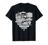 traveling by train, plane, ship, camper, world map, compass T-Shirt