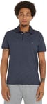 Tommy Hilfiger Men Short-Sleeve Polo Shirt Slim Fit, Blue (Desert Sky), XS