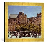 Kunst für Alle 'Image encadrée de Claude Monet St. Germain l'Auxerrois, d'art dans Le Cadre de Haute qualité Photos Fait Main, 40 x 30 cm, Doré Raya