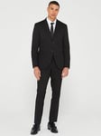 Jack & Jones Super Slim Fit Two Piece Suit - Black, Black, Size 54, Men