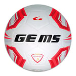 GEMS UN07-0312 Olympique Academy Unisex Ballon de Football récréatif Blanc/Rouge Taille 3