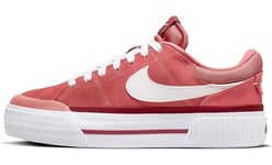 Nike Femme W Court Legacy Lift Chaussures Basses, Adobe White Team Red Dragon Red, 36.5 EU