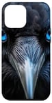 Coque pour iPhone 12 Pro Max Raven Blue Gaze Corbeau Oiseau Art Mystique Animal