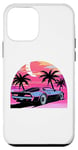 iPhone 12 mini Purple Sports Car In Front of Palm Tree Silhouettes Case