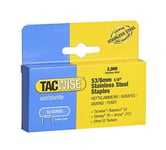 Tacwise 1268 53 x 6 mm Lot de 2000 agrafes en acier inoxydable -