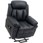 Riser & Recliner Leather Sofa Arm Chair with Point Electric Massage Power Chair